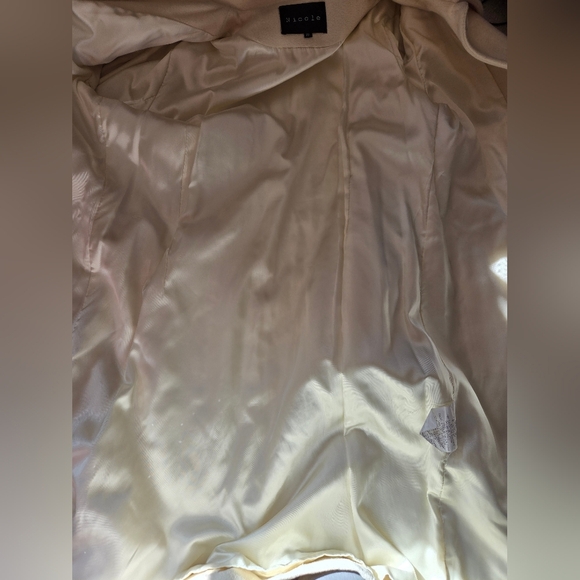VINTAGE NICOLE Wool And Cashmere Cream Full Length Women's Coat. Size 10 - Picture 9 of 13